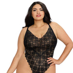 Load image into Gallery viewer, Dreamgirl Plus Size Mosaic Lace Teddy &amp; Sheer Skirt Teddy - Nastassy

