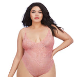 Load image into Gallery viewer, Dreamgirl Plus Size Mosaic Lace Teddy &amp; Sheer Skirt Teddy - Nastassy
