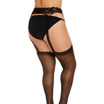 Load image into Gallery viewer, Dreamgirl Plus Size Sheer Suspender Pantyhose
