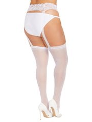Load image into Gallery viewer, Dreamgirl Plus Size Sheer Suspender Pantyhose Pantyhose - Nastassy