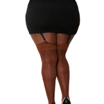 Load image into Gallery viewer, Dreamgirl Plus Size Sheer Thigh High Stockings with Back Seam Thigh Highs - Nastassy
