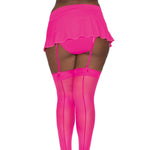 Load image into Gallery viewer, Dreamgirl Plus Size Sheer Thigh High Stockings with Back Seam Thigh Highs - Nastassy
