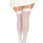 Load image into Gallery viewer, Dreamgirl Plus Size Sheer Thigh High Stockings with Back Seam Thigh Highs - Nastassy
