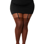 Load image into Gallery viewer, Dreamgirl Plus Size Sheer Thigh High Stockings with Back Seam Thigh Highs - Nastassy
