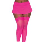 Load image into Gallery viewer, Dreamgirl Plus Size Sheer Thigh High Stockings with Back Seam Thigh Highs - Nastassy
