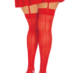 Load image into Gallery viewer, Dreamgirl Plus Size Sheer Thigh High Stockings with Back Seam Thigh Highs - Nastassy
