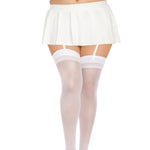 Load image into Gallery viewer, Dreamgirl Plus Size Sheer Thigh High Stockings with Back Seam Thigh Highs - Nastassy

