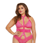 Load image into Gallery viewer, Dreamgirl Plus Size Two-Piece Collared Bralette &amp; Panty Playset Lingerie Set - Nastassy
