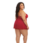 Load image into Gallery viewer, Dreamgirl Plus Size Underwire Push Up Cup Babydoll with Stretch Mesh Skirt Babydoll - Nastassy
