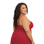 Load image into Gallery viewer, Dreamgirl Plus Size Underwire Push Up Cup Babydoll with Stretch Mesh Skirt Babydoll - Nastassy
