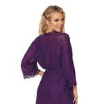 Load image into Gallery viewer, Dreamgirl Stretch Mesh Chemise &amp; Robe Set
